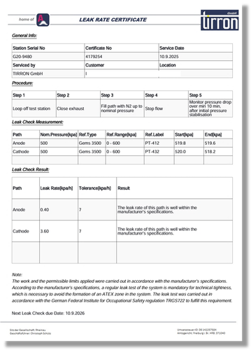 LeakTestCertificate